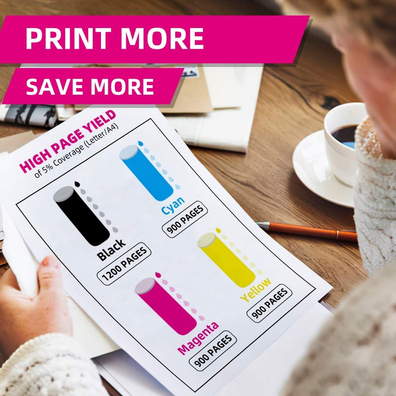 IN INTACTECH PGI-1200XL Compatible Ink Cartridges Replacement for Canon MB2320 MB2720 MB2700 PGI-1200 XL 1200 Pigment for Maxify MB2720 MB2320 MB2020 MB2120 Printer (1 Black, 1 Cyan, 1 Magenta, 1 Yellow, 4-Pack) - Image 4